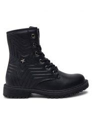 Original Marines Botki DEA0030FC Czarny. Czarne botki dziewczęce Original Marines, ze skóry, bez zapięcia. Za 199.99 zł.