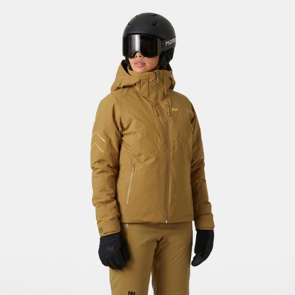 Damska kurtka narciarska Helly Hansen Alphelia Infinity. Brązowe kurtki sportowe damskie Helly Hansen, na zimę, bez wzorów, bez kaptura, narciarskie. W wyprzedaży za 2,381.00 zł.