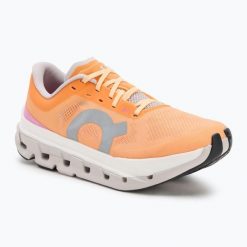 Buty do biegania damskie On Cloudflow 5 tangerine/silver. Brązowe obuwie sportowe damskie On, bez wzorów, do biegania. Za 856.50 zł.