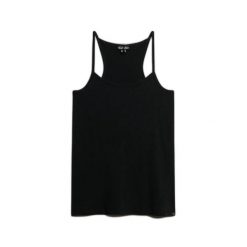 Damski tank top Superdry Studios Strappy. Czarne t-shirty damskie Superdry., bez wzorów, z bawełny, bez kołnierzyka. Za 98.50 zł.