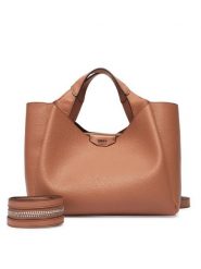 DKNY Torebka R43DYG33 Brązowy. Brązowe torebki do ręki damskie DKNY, bez wzorów, ze skóry, bez dodatków. Za 659.99 zł.