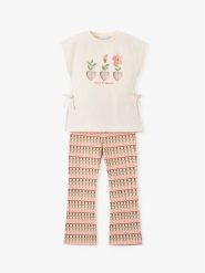 Mayoral Komplet top i legginsy 3728 Beżowy Regular Fit. Brązowe legginsy dla dziewczynek Mayoral, bez wzorów, z bawełny. Za 149.99 zł.