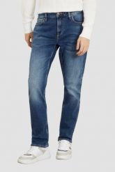 GUESS Granatowe męskie spodnie jeansowe Angels. Niebieskie jeansy męskie Guess. W wyprzedaży za 329.99 zł.