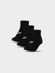 4F Skarpety casual za kostkę (3-pack) damskie - czarne 35-38. Czarne skarpety damskie 4f, bez wzorów, z bawełny. Za 49.99 zł.