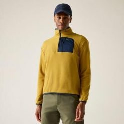 Męska bluza polarowa Frankie Half Zip. Żółte bluzy męskie Regatta, m, bez wzorów, z polaru, bez kaptura. Za 229.99 zł.