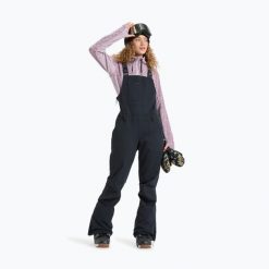 Spodnie narciarskie damskie ROXY Rideout Bib. Czarne spodnie materiałowe damskie Roxy, na zimę, l, bez wzorów, z materiału, narciarskie. Za 1,238.45 zł.