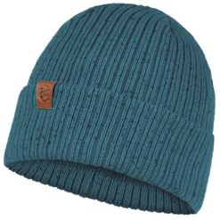 Czapka damska Buff Kort Knitted Hat Beanie. Niebieskie czapki i kapelusze damskie Buff, bez wzorów, z bawełny, sportowe. Za 127.55 zł.