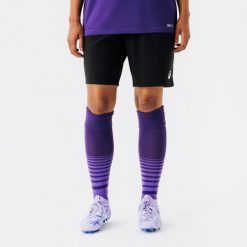 Spodenki piłkarskie Kipsta Viralto Club. Czarne krótkie spodenki sportowe męskie KIPSTA, l, bez wzorów, z elastanu, do biegania. Za 39.99 zł.