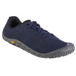 Męskie Buty Skórzane Vapor Glove 6. Niebieskie trekkingi męskie Merrell, trekkingowe. Za 742.99 zł.