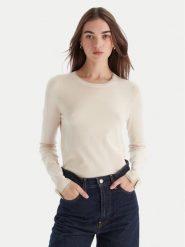 Liu Jo Sweter MF5226 MS49I Écru Regular Fit. Swetry damskie Liu Jo, m, bez wzorów, z syntetyku, bez kołnierzyka, bez ramiączek, bez kaptura. Za 399.99 zł.
