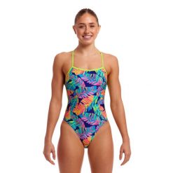 Strój kąpielowy Funkita Leaving Today - Twisted. Niebieskie kostiumy jednoczęściowe damskie FUNKITA, xs, bez wzorów, sportowe, do pływania. Za 259.00 zł.