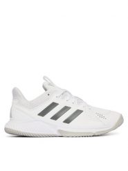 Adidas Buty halowe Court Flight KJ3682 Biały. Białe obuwie sportowe damskie Adidas, bez wzorów, ze skóry. Za 339.99 zł.