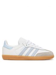 Adidas Sneakersy Samba Og C JQ2025 Biały. Białe buty sportowe chłopięce Adidas, bez wzorów, ze skóry, bez zapięcia. Za 299.99 zł.