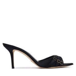 Sandały Elisabetta Franchi. Czarne klapki damskie Elisabetta Franchi, bez wzorów, bez obcasa, bez zapięcia. Za 2,509.00 zł.