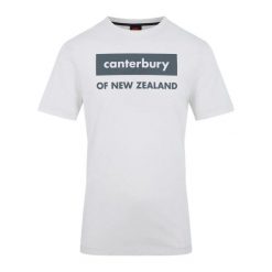T-shirt logo bawełniany Canterbury. Białe t-shirty męskie CANTERBURY, bez wzorów, z bawełny, sportowe, bez kołnierzyka. Za 278.00 zł.
