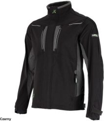 Stalco Męska bluza robocza elastyczna wiatroszczelna dodatki odblaskowe 3M Scotchlite budownictwo serwis montaż oliwkowa czarna STRETCH LINE - czarny. Czarne bluzy męskie Stalco, m, bez wzorów, bez kaptura. Za 355.05 zł.