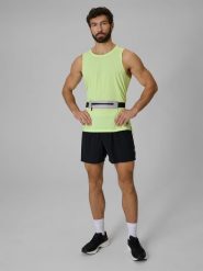 4F Spodenki do biegania szybkoschnące męskie - czarne L. Czarne krótkie spodenki sportowe męskie 4f, l, bez wzorów, z tkaniny, do biegania. Za 149.99 zł.