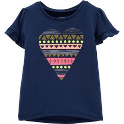 Koszulka w kolorze granatowym ze wzorem. T-shirty i topy dla dziewczynek marki Carter´s. W wyprzedaży za 32.95 zł.