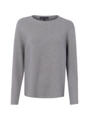 Franco Callegari Sweter z dzianiny Kobiety Bawełna szary, L. Szare swetry damskie Franco Callegari, l, bez wzorów, z bawełny, eleganckie, bez kołnierzyka, bez ramiączek, bez kaptura. Za 249.95 zł.