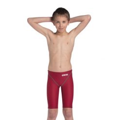 Strój startowy Arena POWERSKIN ST NEXT JAMMER JUNIOR DEEP RED 10-11. Czerwone kąpielówki dla chłopców Arena, bez wzorów, z tkaniny, sportowe. Za 399.00 zł.