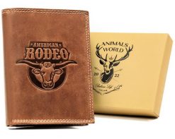 Portfel skórzany Always Wild N4-CHM brązowy. Brązowe portfele męskie Always Wild, bez wzorów, z nubiku. Za 50.00 zł.