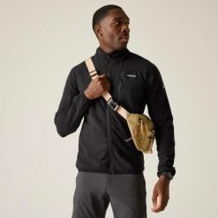 Męska bluza polarowa Scaris z zamkiem błyskawicznym i marlowym wykończeniem. Brązowe bluzy męskie Regatta, m, bez wzorów, z polaru, bez kaptura. Za 229.99 zł.