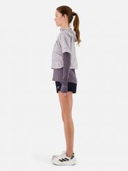 Kurtka przeciwwiatrowa krótka Damska Bieganie VENTIL WINDBREAKER. Szare kurtki sportowe damskie BODYCROSS, na zimę, m, bez wzorów, z materiału, z kapturem, do biegania. Za 490.99 zł.