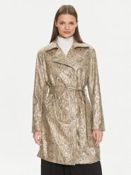 Guess Trencz Mila W4RL31 WFZU0 Brązowy Regular Fit. Brązowe płaszcze damskie Guess, s, z aplikacjami, ze skóry, bez kaptura. Za 615.16 zł.
