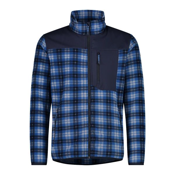 Bluza męska turystyczna CMP 34H0597. Niebieskie bluzy męskie CMP, l, bez wzorów, z polaru, bez kaptura, trekkingowe. Za 249.99 zł.