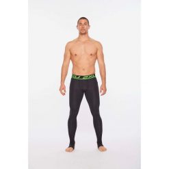Rajstopy kompresyjne Power Recovery 2XU. Czarne legginsy sportowe męskie 2XU, bez wzorów, na jogę i pilates. Za 703.00 zł.