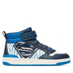 Sneakersy Geox. Niebieskie trampki i tenisówki chłopięce Geox, bez wzorów, bez zapięcia. Za 199.99 zł.