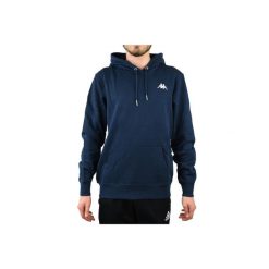 Kappa Vend Hooded, męska bluza. Niebieskie bluzy męskie Kappa, l, bez wzorów, z bawełny, bez kaptura, do biegania. Za 89.99 zł.