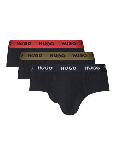 HUGO Komplet slipów 50532570 Czarny. Czarne slipki męskie Hugo, m, bez wzorów, z bawełny. Za 169.99 zł.