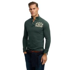 Koszulka polo z długim rękawem Superdry Vintage Athletic. Zielone bluzki z długim rękawem męskie Superdry., xl, bez wzorów, eleganckie, bez ramiączek. Za 280.75 zł.