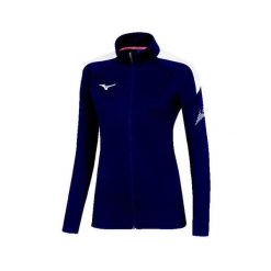 Damska bluza dresowa Mizuno RB. Niebieskie bluzy sportowe damskie Mizuno, xl, bez wzorów, z dresówki, bez kaptura, na fitness i siłownię. Za 217.00 zł.