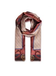 Guess Szal AW5445 POL01 Beżowy. Brązowe czapki i kapelusze damskie Guess, z aplikacjami, z poliesteru. Za 159.99 zł.