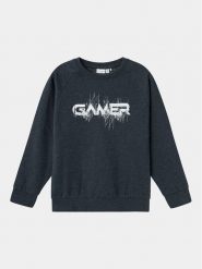 NAME IT Bluza Vion 13224964 Granatowy Regular Fit. Niebieskie bluzy dla chłopców Name it, bez wzorów, z bawełny, bez ramiączek, bez kaptura. Za 49.99 zł.