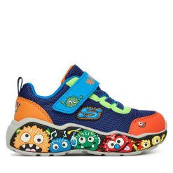 Sneakersy Skechers. Niebieskie trampki i tenisówki chłopięce Skechers, bez wzorów, bez zapięcia. Za 179.99 zł.