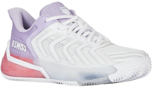 Tennis shoes for ladies K-SWISS ULTRASHOT 4 CLAY white/orchid petal EU38. Białe obuwie sportowe damskie K-SWISS, bez wzorów. Za 706.18 zł.