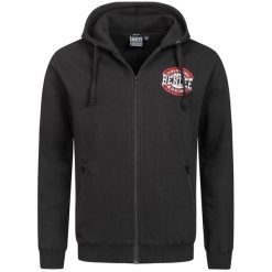 Bluza z kapturem i zamkiem błyskawicznym Benlee Kings. Czarne bluzy męskie BENLEE, m, bez wzorów, z bawełny, z kapturem. Za 143.98 zł.