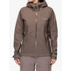 Kurtka przeciwdeszczowa damska Columbia Trailborne 2.5L Shell. Brązowe kurtki sportowe damskie Columbia, l, bez wzorów, bez kaptura, trekkingowe. Za 665.49 zł.