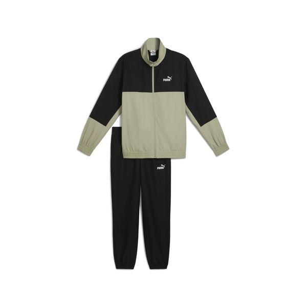 Męski dres z blokami kolorów z tkaniny PUMA. Zielone buty sportowe męskie Puma, z dresówki, bez zapięcia, na fitness i siłownię. Za 379.00 zł.