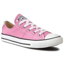 Trampki Converse. Czerwone półbuty dziewczęce Converse, bez wzorów, bez zapięcia. Za 209.99 zł.