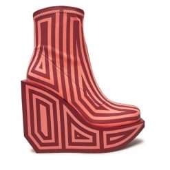 Botki United Nude. Czerwone botki damskie United Nude, bez obcasa, na koturnie, bez zapięcia. Za 1,489.00 zł.