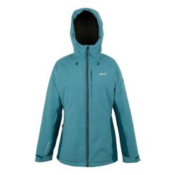 Kurtka Damska Highton Stretch Padded Jacket. Niebieskie kurtki sportowe damskie Regatta, bez wzorów, z puchu, bez kaptura, trekkingowe. Za 177.99 zł.