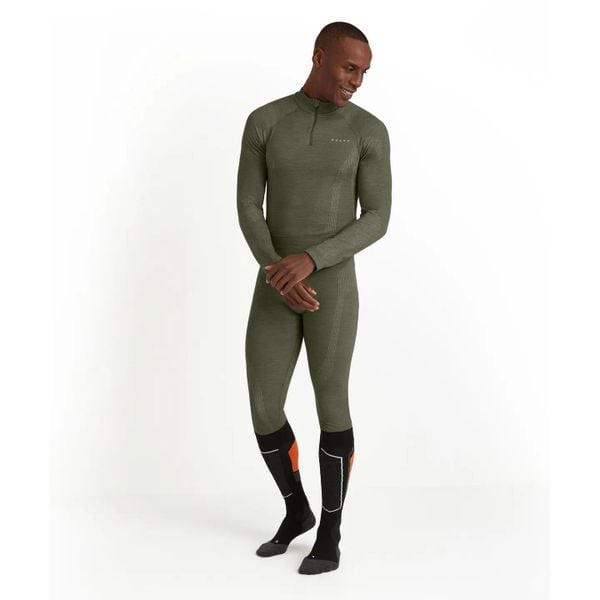 Legginsy Falke Wool-Tech. Zielone legginsy sportowe męskie Falke, l, bez wzorów, z dzianiny, długie. Za 434.85 zł.