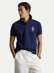 Polo Ralph Lauren Polo 710B18546001 Granatowy Regular Fit. Niebieskie koszulki polo męskie Polo Ralph Lauren, m, bez wzorów, z bawełny, bez ramiączek. Za 989.99 zł.