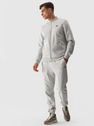 4F Spodnie dresowe joggery męskie - szare XXL. Szare spodnie sportowe męskie 4f, m, bez wzorów, z bawełny. W wyprzedaży za 99.99 zł.