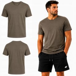4F KOSZULKA MĘSKA T-SHIRT SPORTOWY KOLEKCJA LIMITOWANA M3947 SS26. Brązowe koszulki sportowe męskie 4f, m, bez wzorów, z bawełny, bez kołnierzyka, bez ramiączek, na fitness i siłownię. Za 39.93 zł.