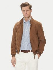 Serge Pariente Kurtka skórzana Expo Vs Beżowy Regular Fit. Brązowe kurtki męskie Serge Pariente, m, bez wzorów, ze skóry, bez kaptura. Za 1,359.00 zł.